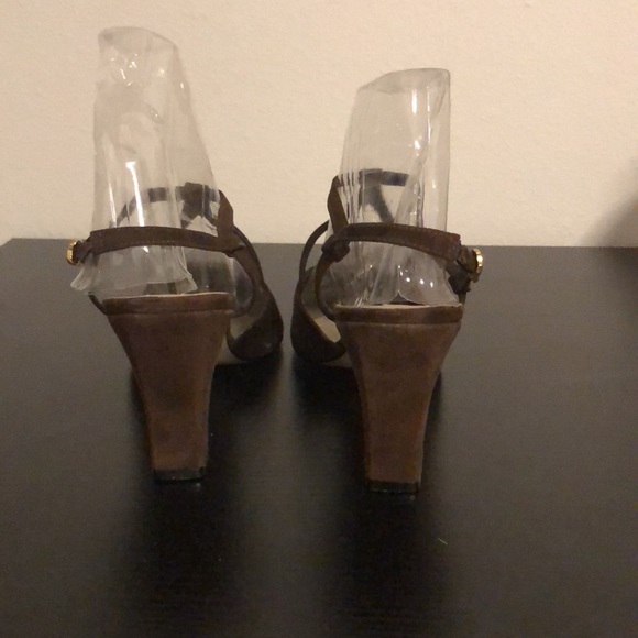 Studio Roma Brown Suede heels Sz 12M - Picture 2 of 4